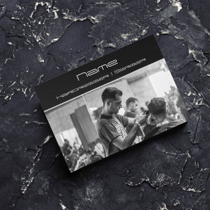 Su tarjeta de visita para peluquero fotográfico
