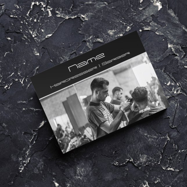 Su tarjeta de visita para peluquero fotográfico (Subido por el creador)