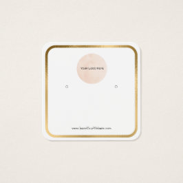 Su tarjeta de visualización de borde dorado redond