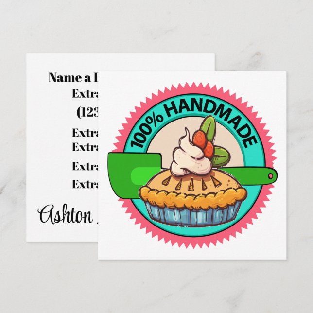 Su tarjeta plana de visita (Anverso / Reverso)