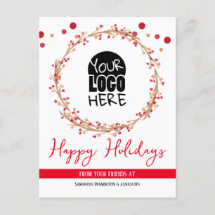 Su tarjeta postal de vacaciones de Navidades con l