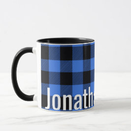 Su taza de búfalo negro azul simple tocado