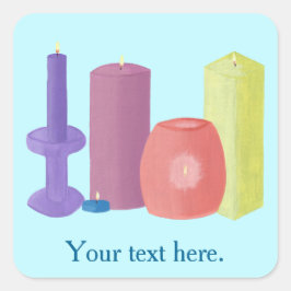Su texto aquí Pegatinas de velas de velas