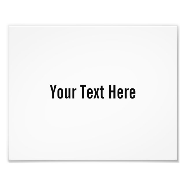 Su texto aquí Personalizado foto Imprimir (Frente)