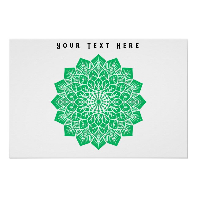 Su texto aquí personalizado imagen de texto Poster (Anverso)