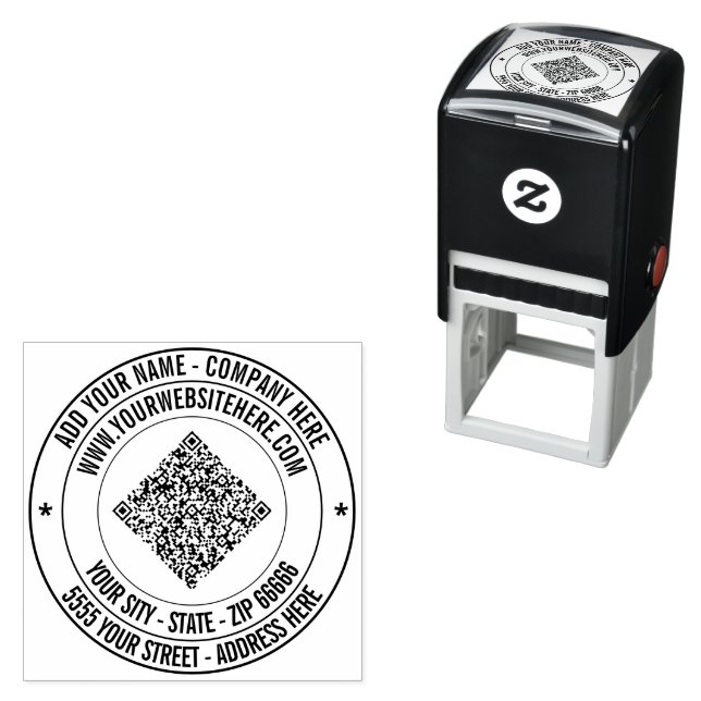 Su Texto de Código QR Dirección Sello Automático R (In Situ)