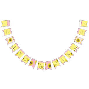 Su una bandera de Baby Shower del girasol del