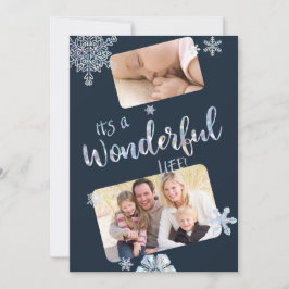 Su una tarjeta maravillosa de la foto del navidad