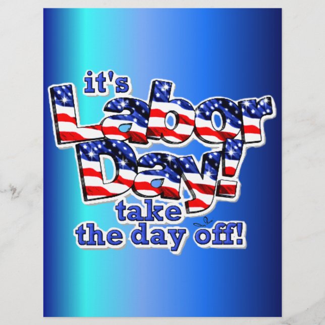 Su volante del Día del Trabajo (Frente)