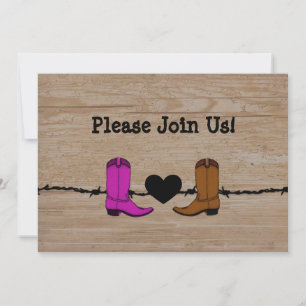 Su Y Su Vaquero Boots Invitación A La Boda