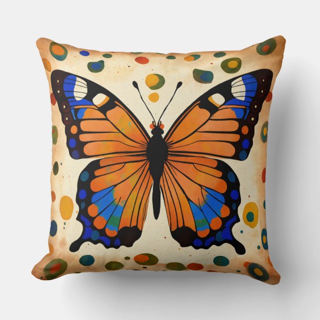 Suave almohada compacta con diseño de mariposa (Anverso)