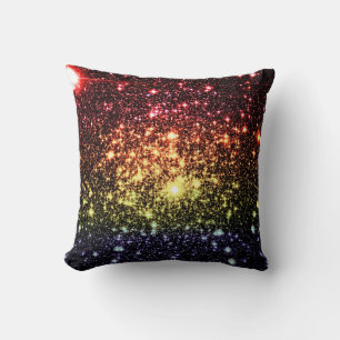 Suave almohada de las estrellas del arcoiris