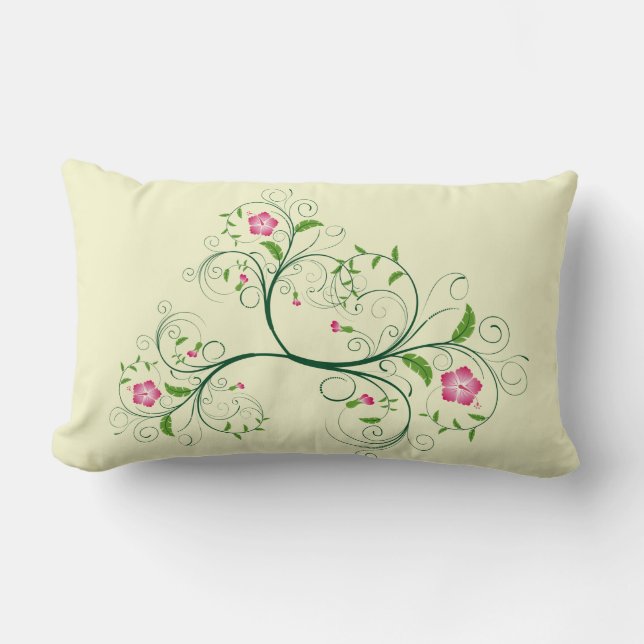 Suave almohada foral lumbar (Anverso)