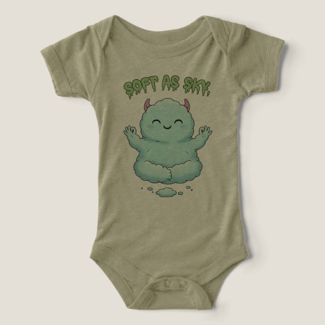 Suave como el cielo: Kawaii Monstruo de Nube Zen Y (Diseño delantero )