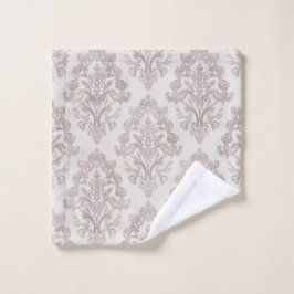 Suave Floral Clásica de Acuarela Damask en Taupe