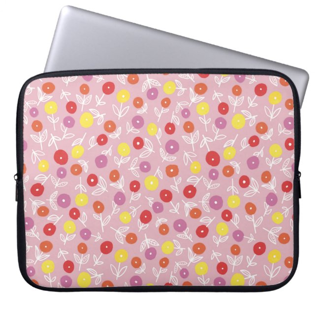 Suave funda para portátil Ditsy floral para niños  (Frente)