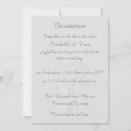 Suave Invitación de Boda Romántica Moderna Novia E