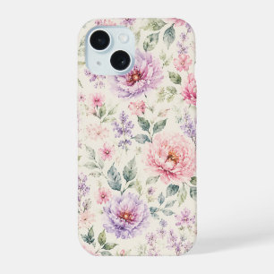 Suave Peonía Floral Acuarela