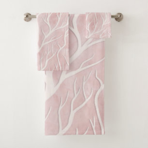 Suave ramas de árbol rosa y crema