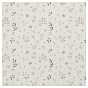 Suave tela floreada rosa Wildflower Vintage Boho 7