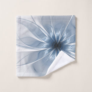 Suave y delicado flor de fantasía fractal azul