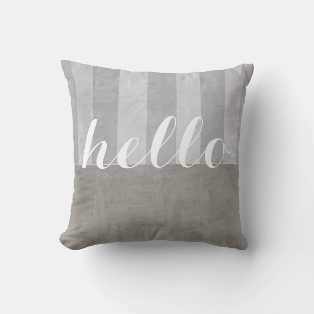 suave y elegante almohada de tiro gris y blanco co (Anverso)