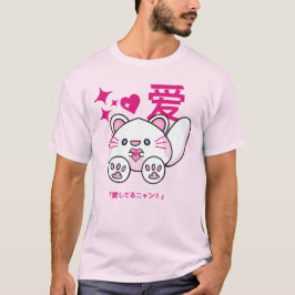 Suave y Kawaii - 🐾 de camiseta de gato rosado pas