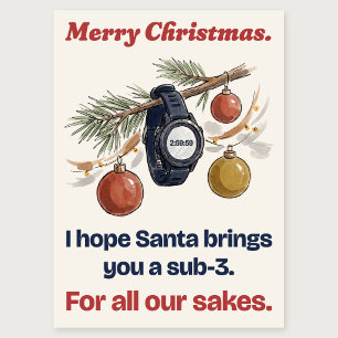 Sub-3 de Santa: divertida tarjeta de Navidad para