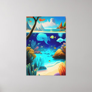 Subacuática, Pescado, Decoración mural del océano