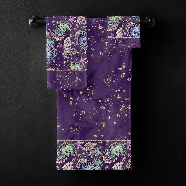 Subacuático Purple Luxe | Dark Pastel Gold Sea Lif (Subido por el creador)