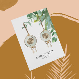 Subcolor de agua Eucalyptus deja tarjeta de visual