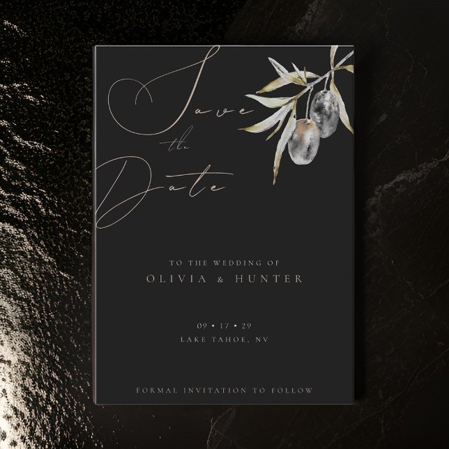 Subdivisión Olive de color de agua Boda Guardar la (Subido por el creador)