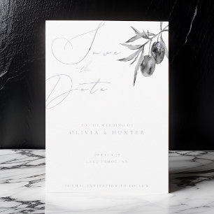 Subdivisión Olive de color de agua Boda Guardar la