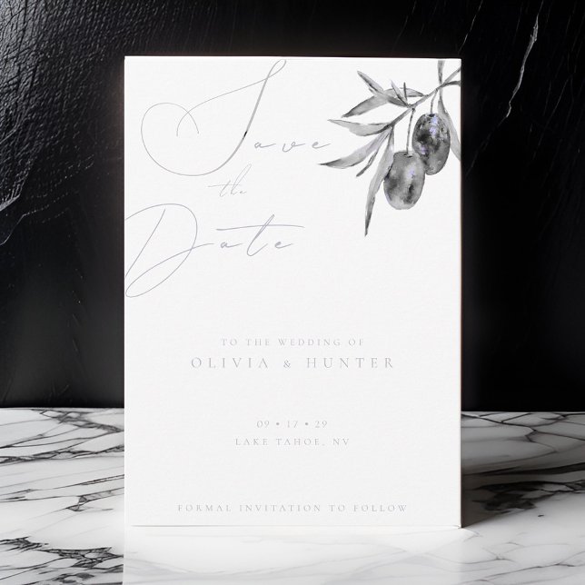 Subdivisión Olive de color de agua Boda Guardar la (Subido por el creador)