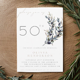 Subdivisión Olive de color de agua Invitación al c