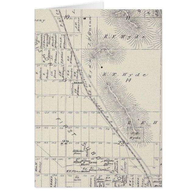 Subdivisiones pioneras de las empresas de tierras (Frente)