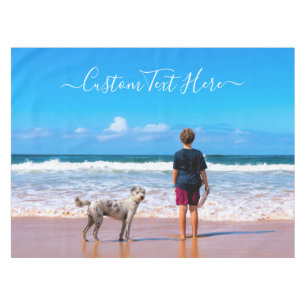 Sube la foto de tu mascota Mantel Texto personaliz