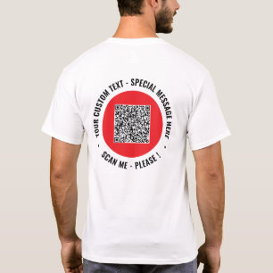 Sube tu camiseta de código QR con texto personaliz