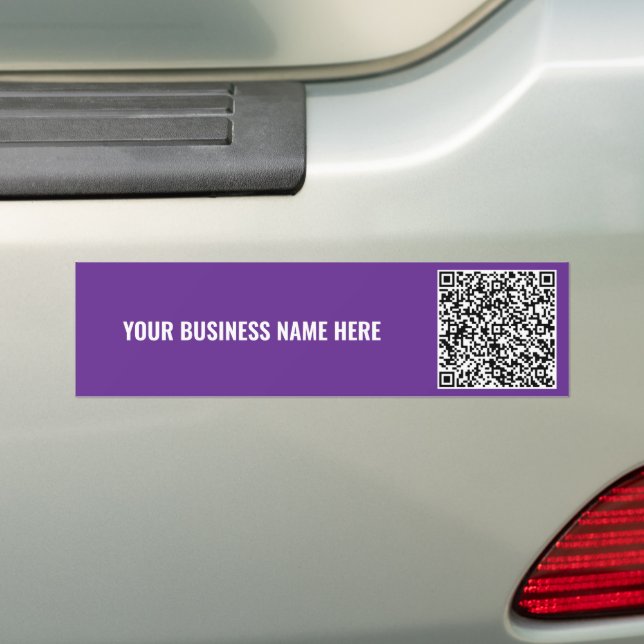 Sube tu código QR Calcomanía de texto comercial pa (en coche)