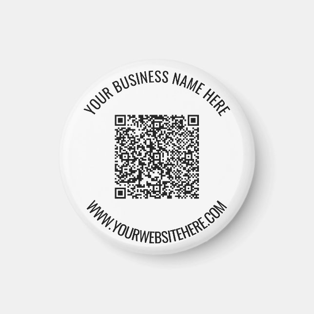 Sube tu código QR y regalo de imán de texto person (Frente)