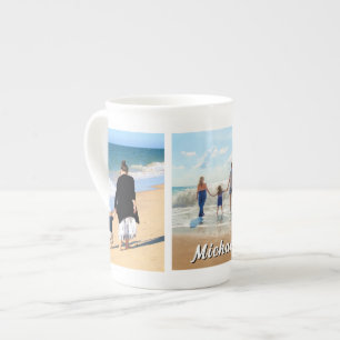 Sube tu foto Collage Taza de porcelana de hueso Añ