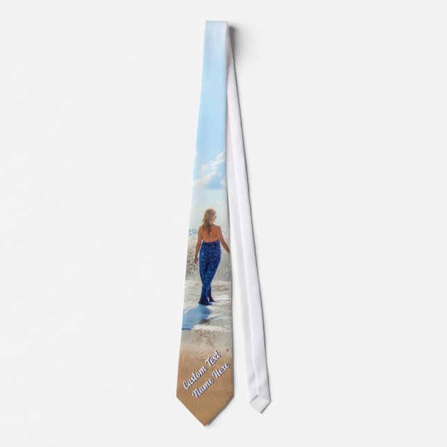 Sube tu foto Corbata Regalo Texto Personalizado (Anverso)