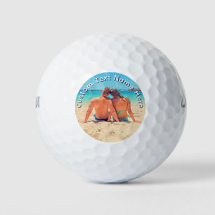 Sube tu foto Pelotas de golf Sello Añadir texto pe