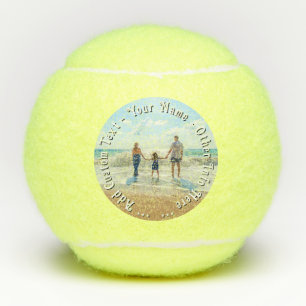 Sube tu foto Pelotas de tenis con texto personaliz