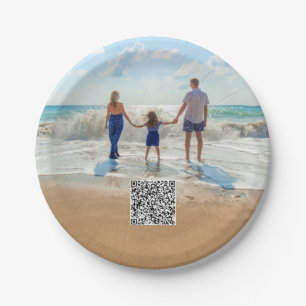 Sube tu foto Platos de papel Añadir código QR Esca