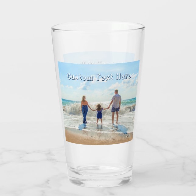 Sube tu foto Regalo de vaso con texto personalizad (Reverso)