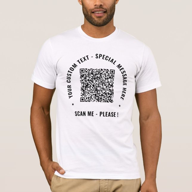 Sube tu propia camiseta con código QR personalizad (Anverso)