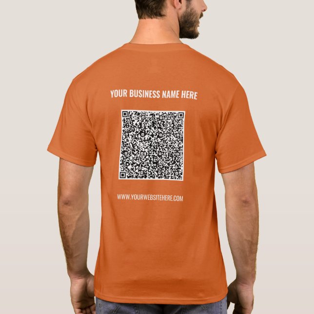 Sube tu propio ejemplo de camiseta de negocio con  (Reverso)