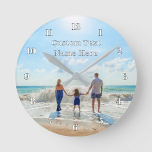 Sube tu reloj de pared de foto regalo añadir texto