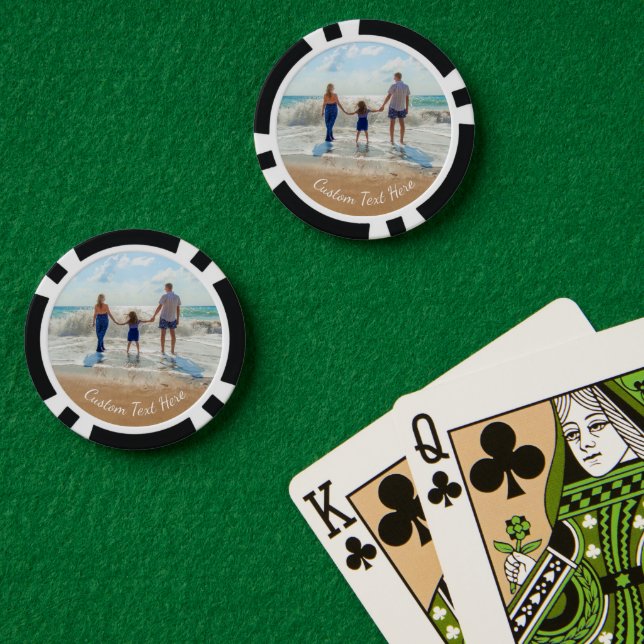 Sube tus fichas de póquer con texto personalizado (Mesa de Poker (Doble))